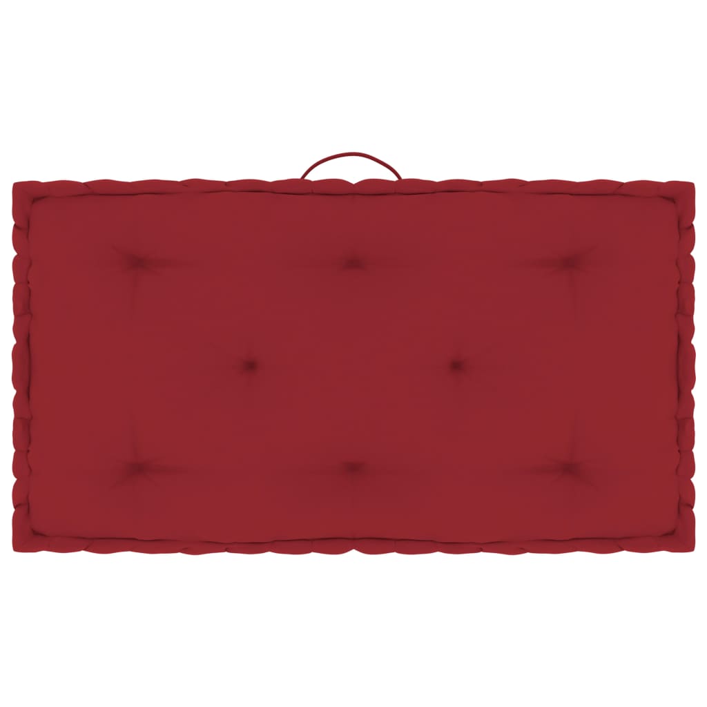 vidaXL Coussins de plancher de palette 5 pcs Rouge bordeaux Coton