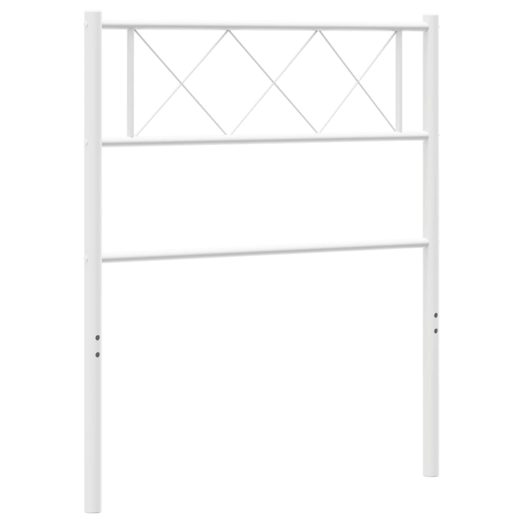 vidaXL Tête de lit métal blanc 90 cm