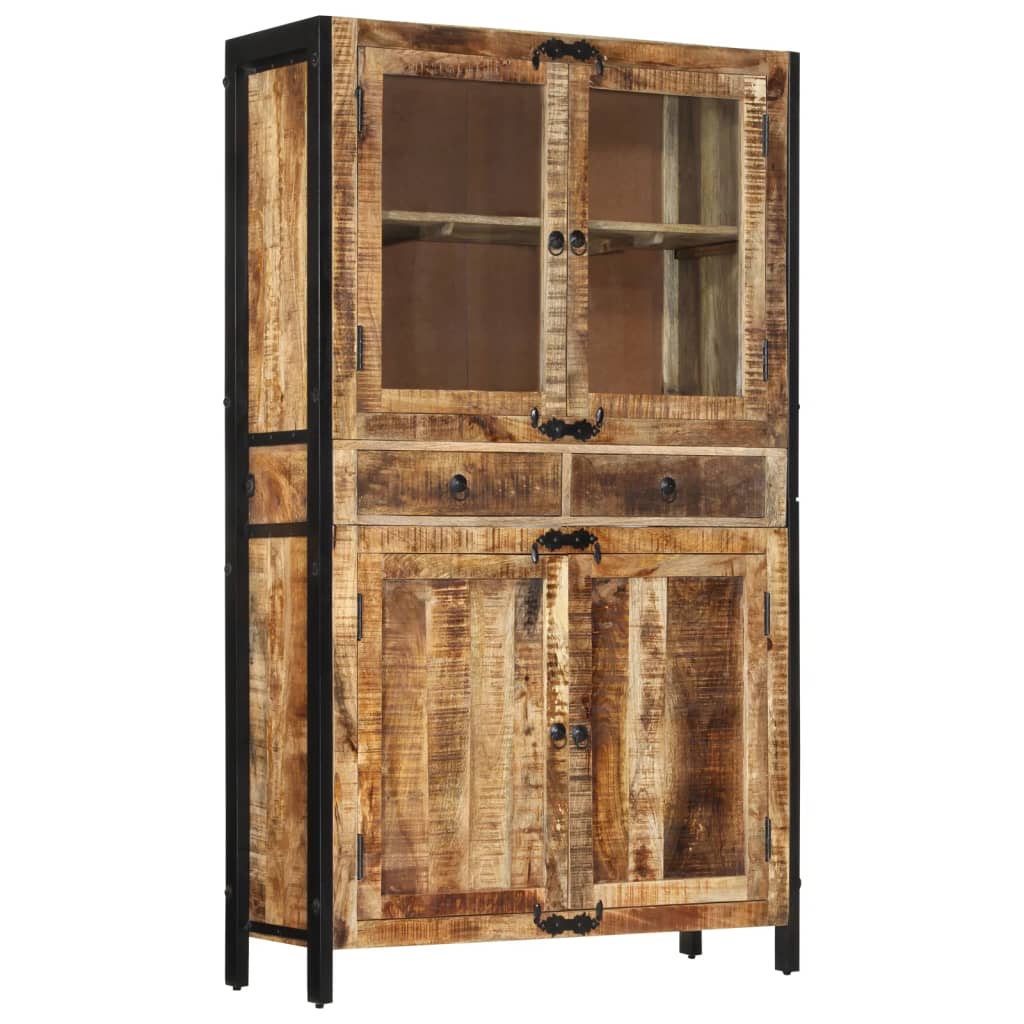 vidaXL Buffet 100x40x175 cm bois de manguier brut massif