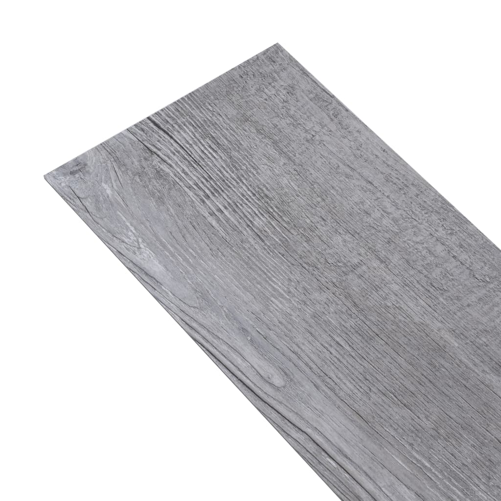 vidaXL Dalles de plancher PVC 5,02 m² 2 mm autoadhésif gris bois mat