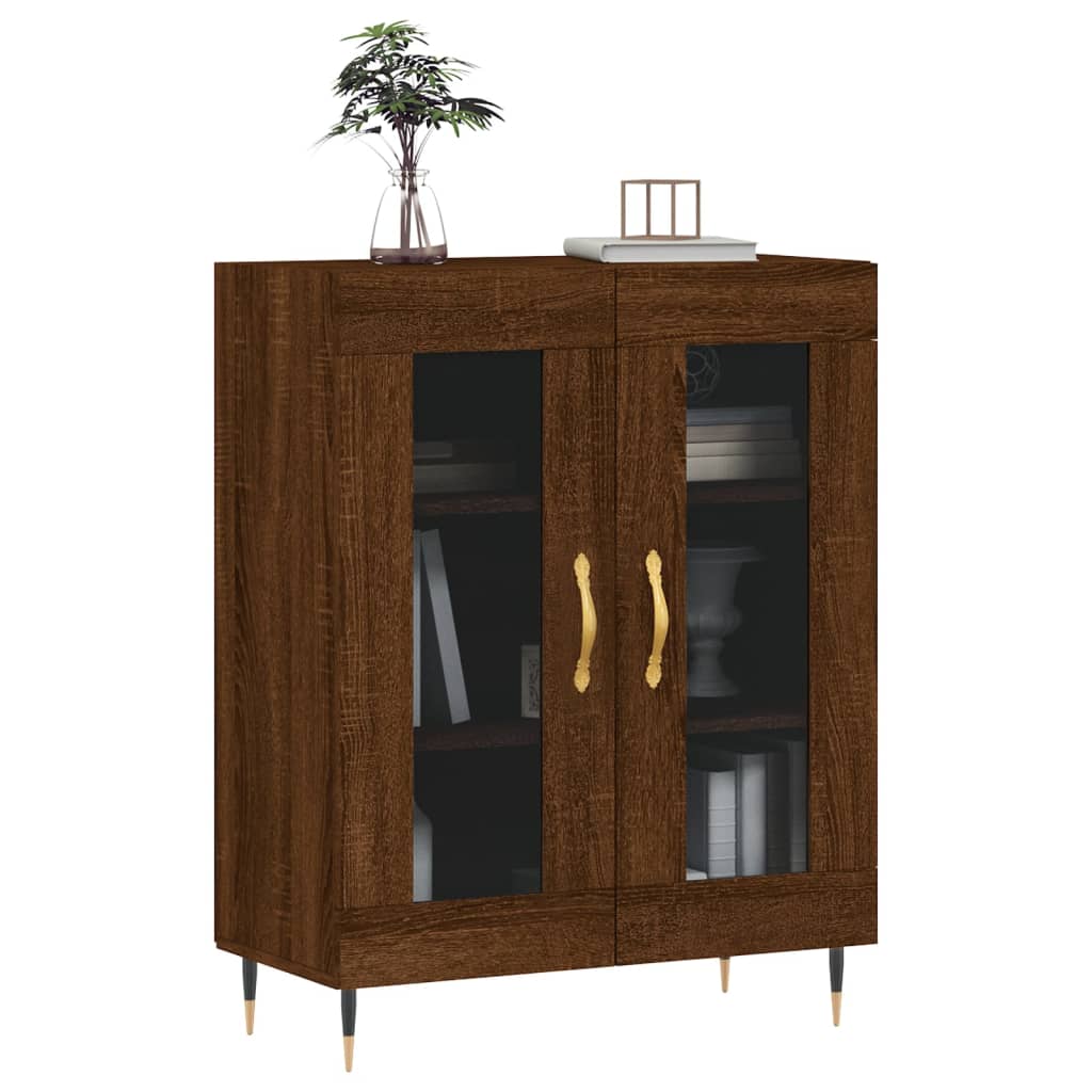 vidaXL Buffet chêne marron 69,5x34x90 cm bois d'ingénierie