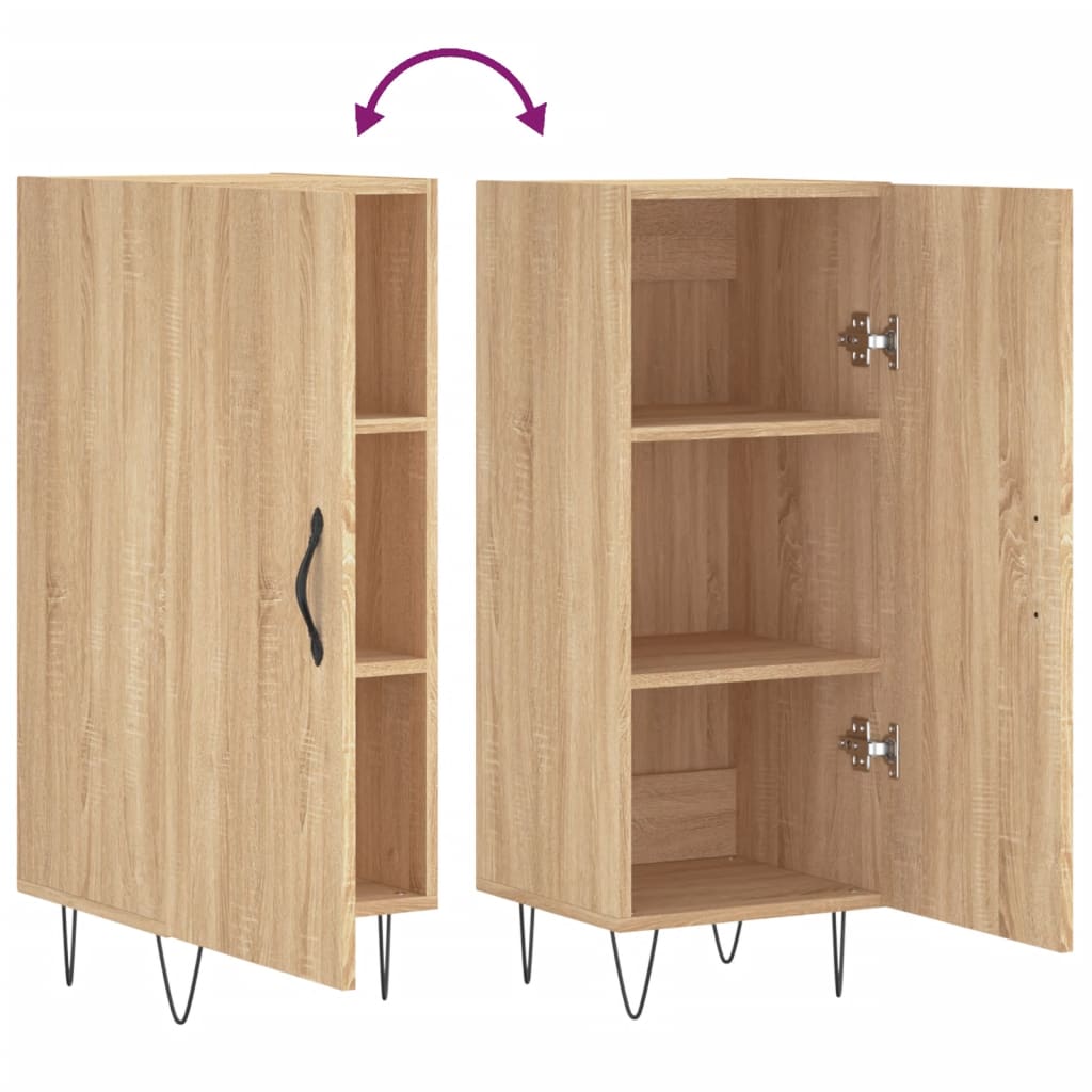 vidaXL Buffet Chêne sonoma 34,5x34x90 cm Bois d'ingénierie