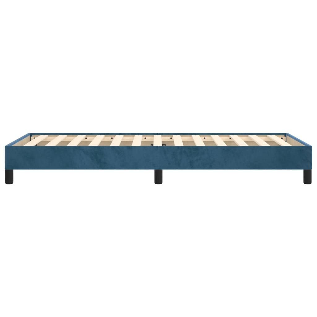 vidaXL Cadre de lit sans matelas bleu foncé 90x200 cm velours