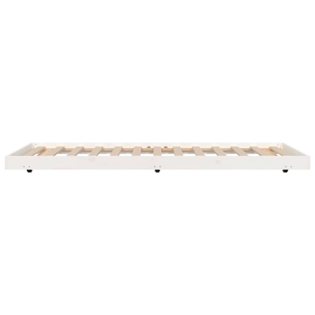 vidaXL Cadre de lit sans matelas blanc 100x200 cm bois de pin massif