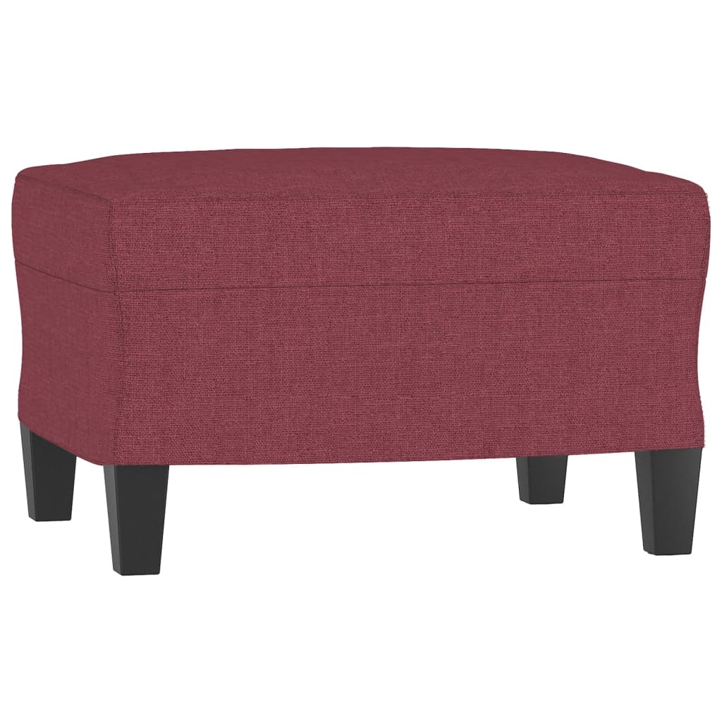 vidaXL Ensemble de canapés 3 pcs avec coussins Rouge bordeaux Tissu