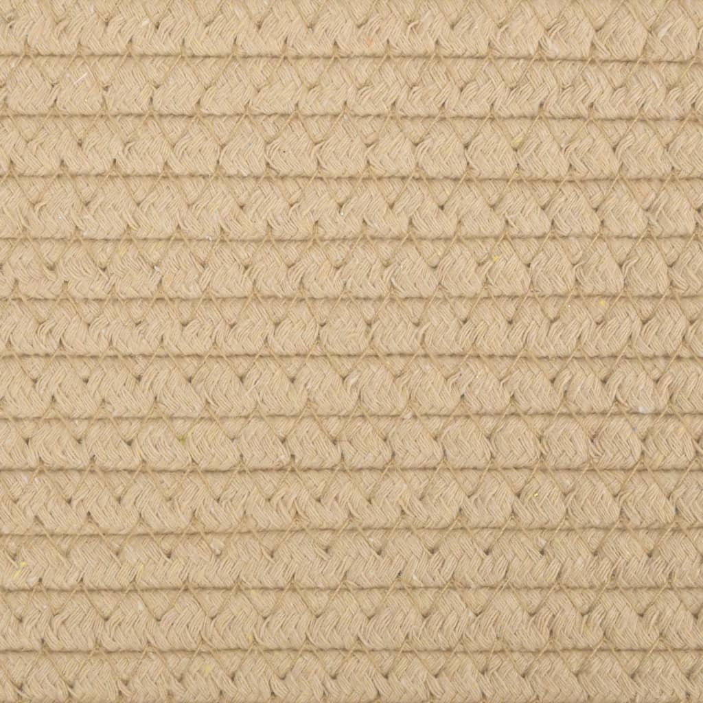 vidaXL Paniers de rangement 2 pcs beige et blanc Ø28x28 cm coton