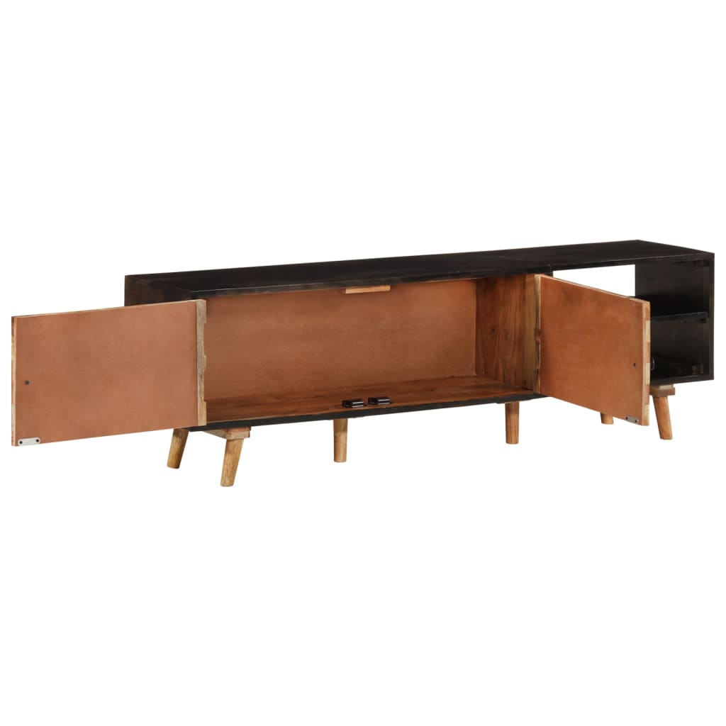 vidaXL Meuble TV 140x30x45 cm Bois de manguier brut et d'acacia massif