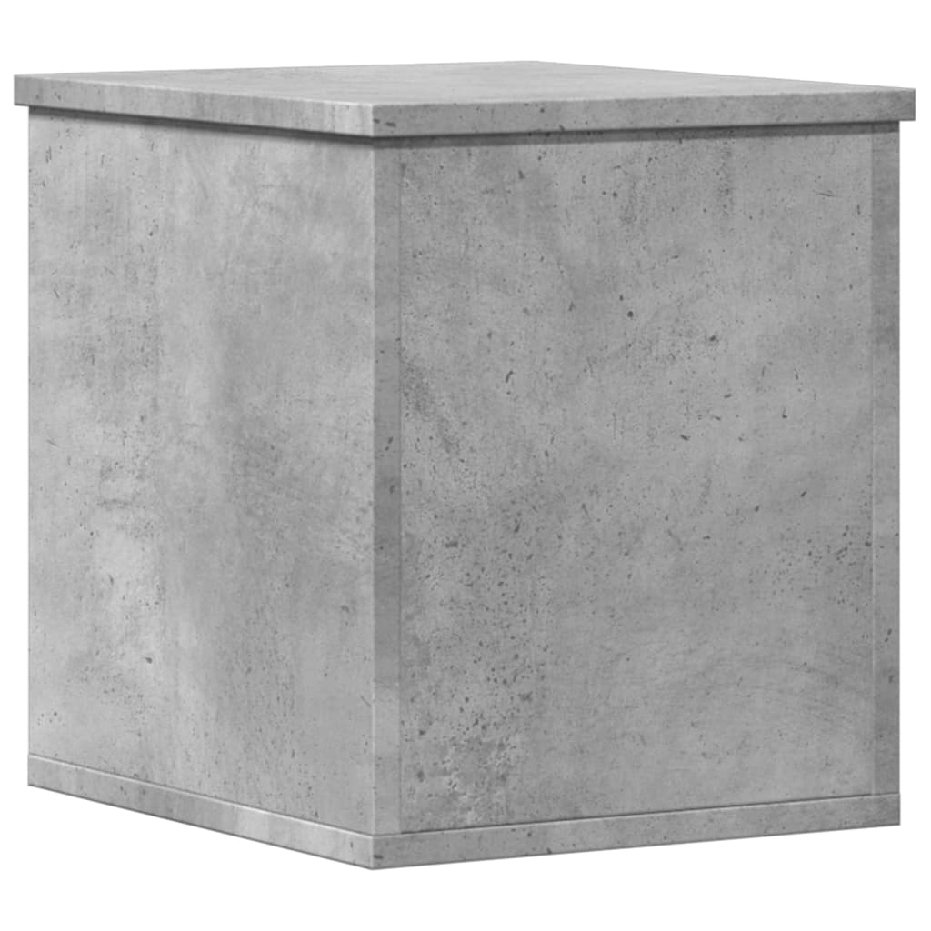 vidaXL Boîte de rangement gris béton 30x35x35 cm bois d'ingénierie