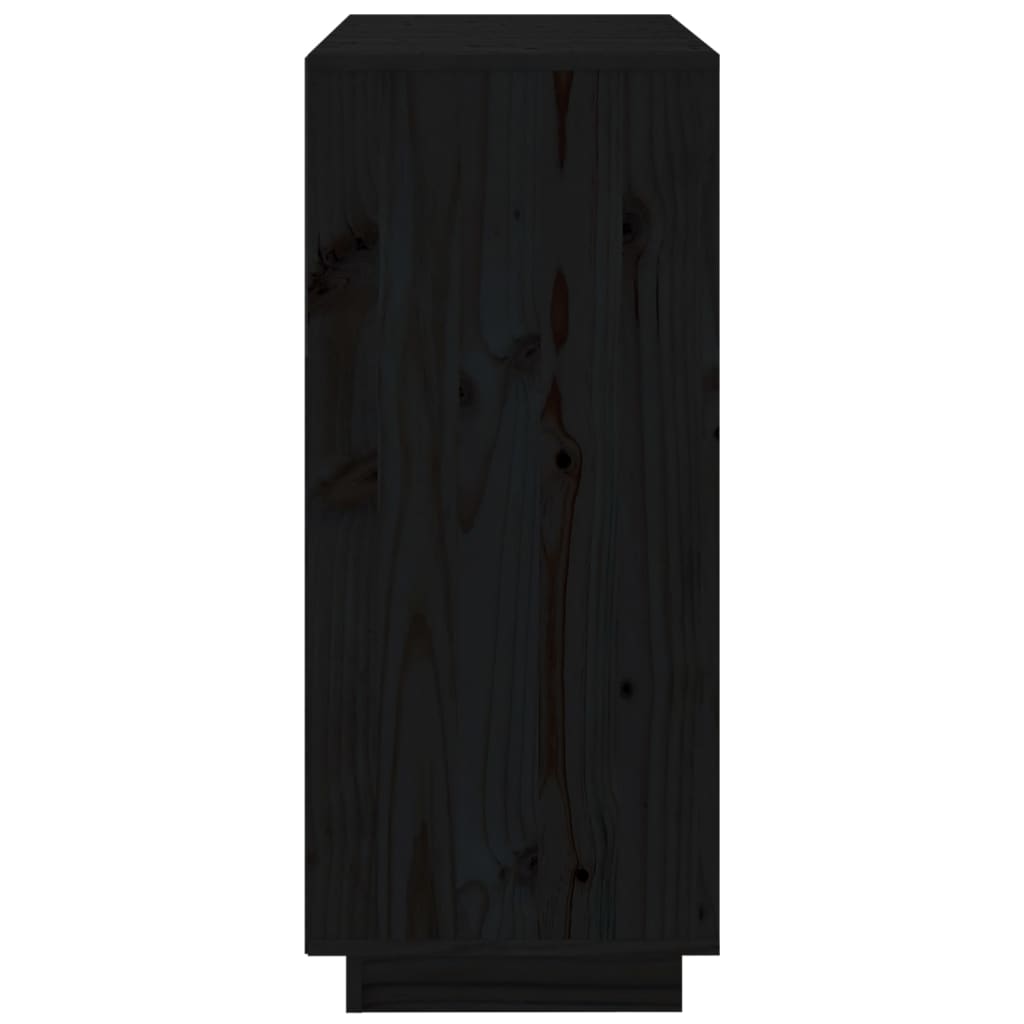 vidaXL Buffet Noir 70x34x80 cm Bois massif de pin