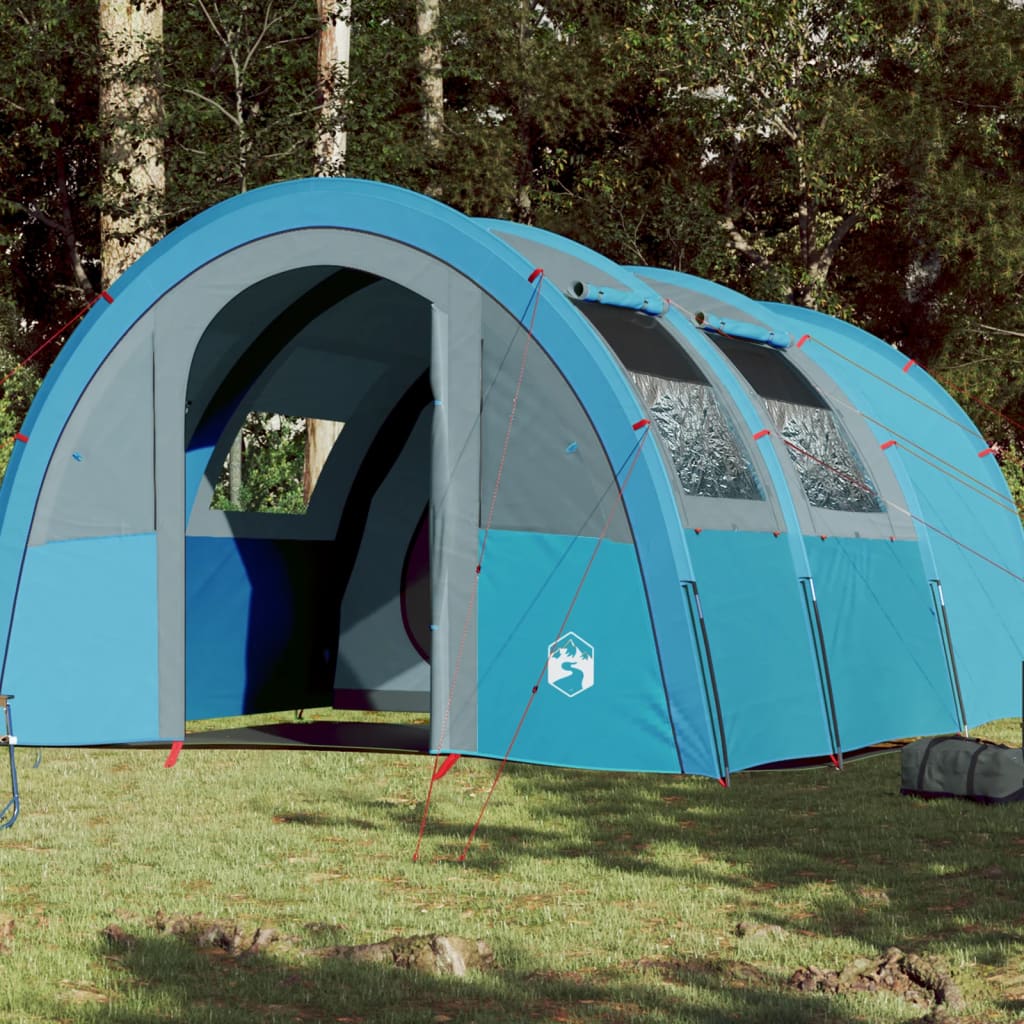 vidaXL Tente de camping tunnel 4 personnes bleu imperméable