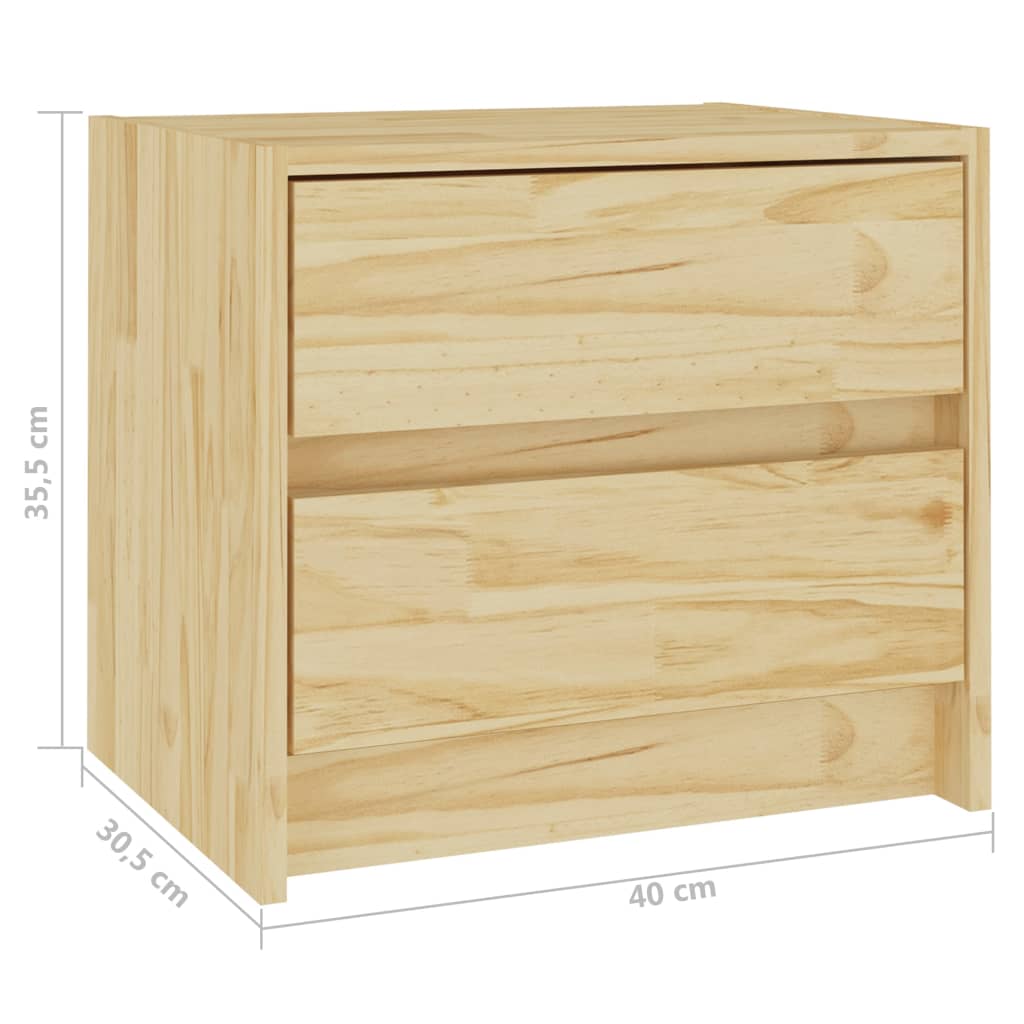 vidaXL Table de chevet 40x30,5x35,5 cm bois de pin solide