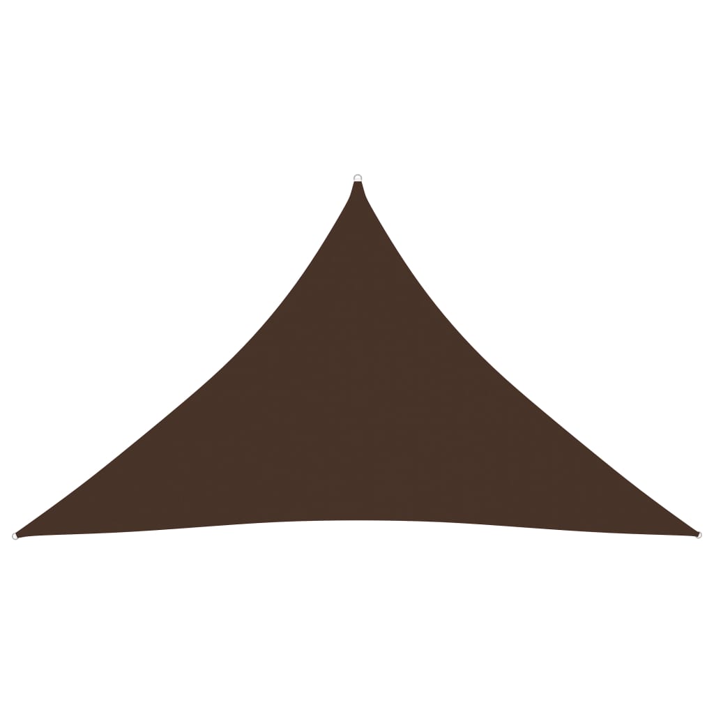 vidaXL Voile de parasol tissu oxford triangulaire 3,5x3,5x4,9 m marron