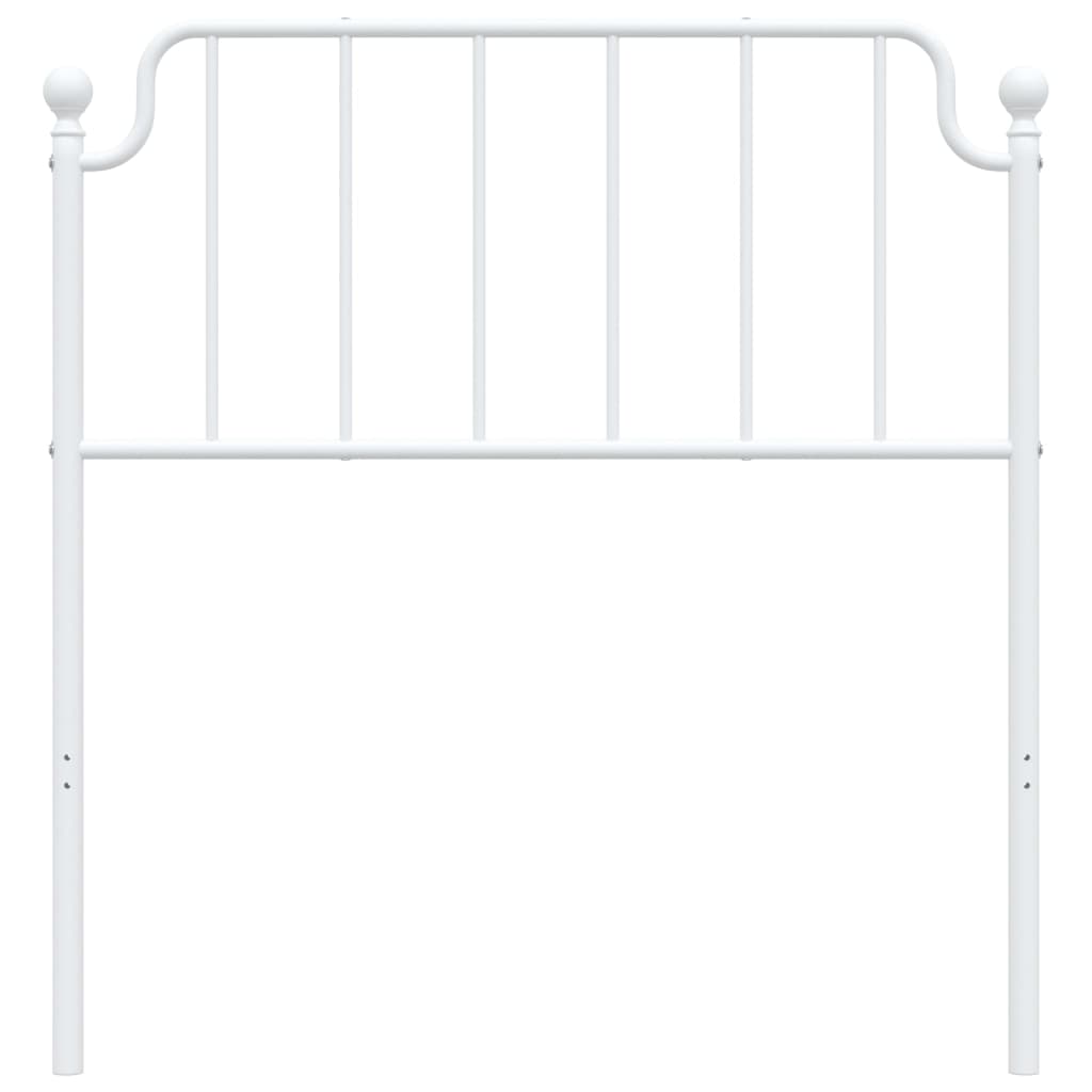 vidaXL Tête de lit métal blanc 90 cm