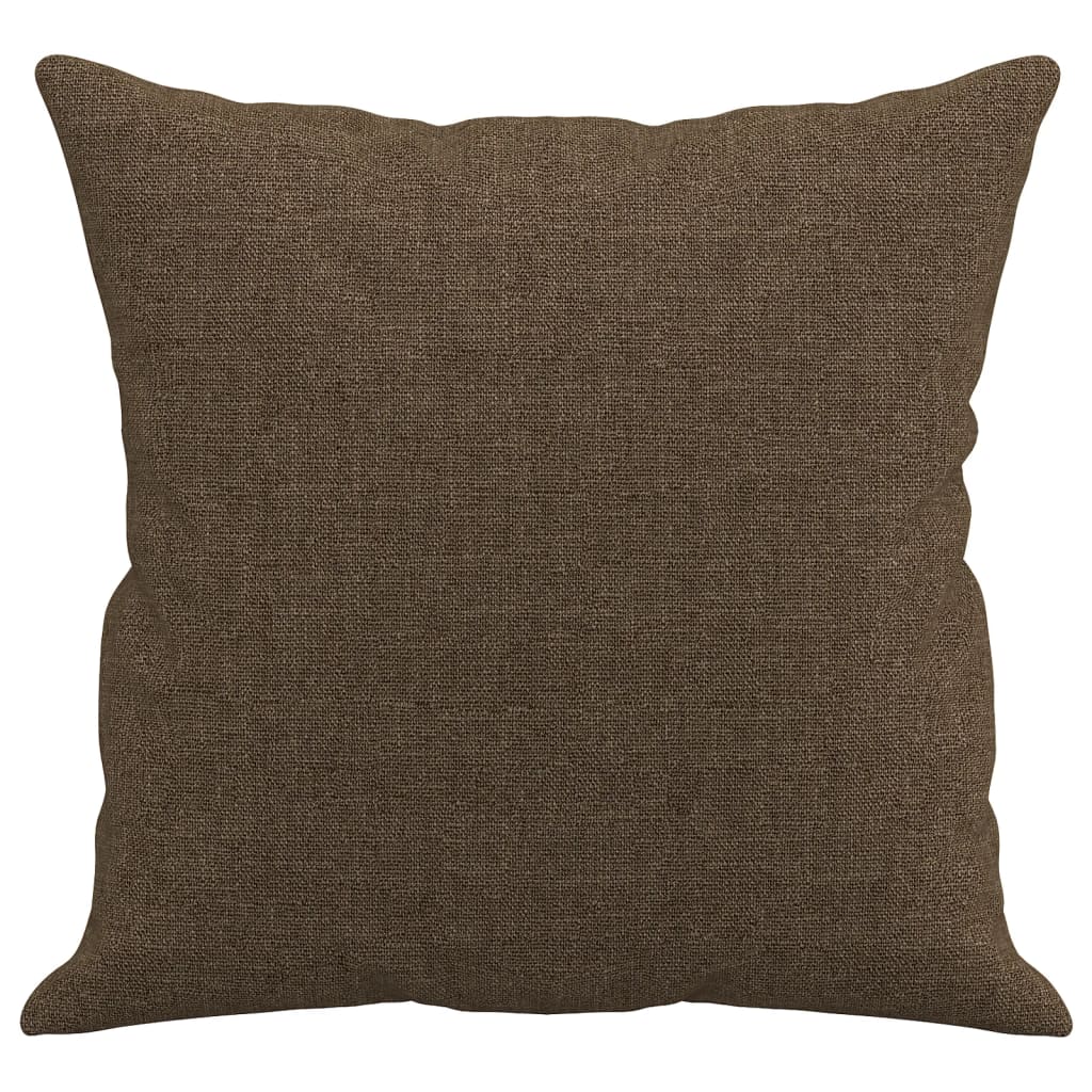 vidaXL Coussins décoratifs lot de 2 Marron 40x40 cm Tissu