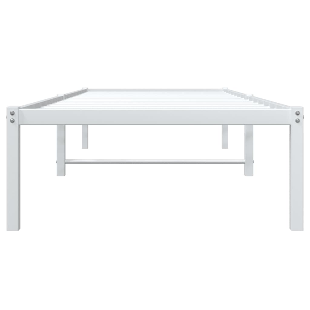 vidaXL Cadre de lit métal sans matelas blanc 75x190 cm