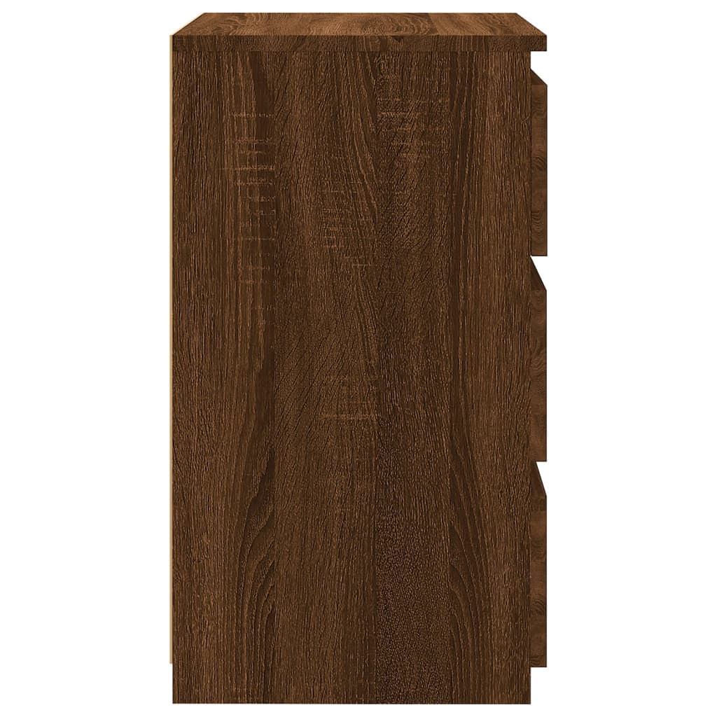 vidaXL Table de chevet Chêne marron 40x35x62,5 cm Bois d'ingénierie