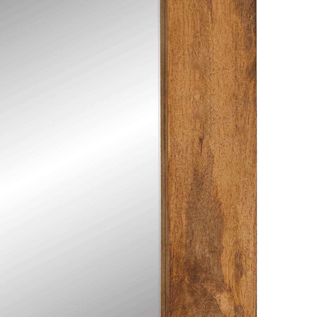 vidaXL Miroir 70x50 cm bois de manguier massif et verre