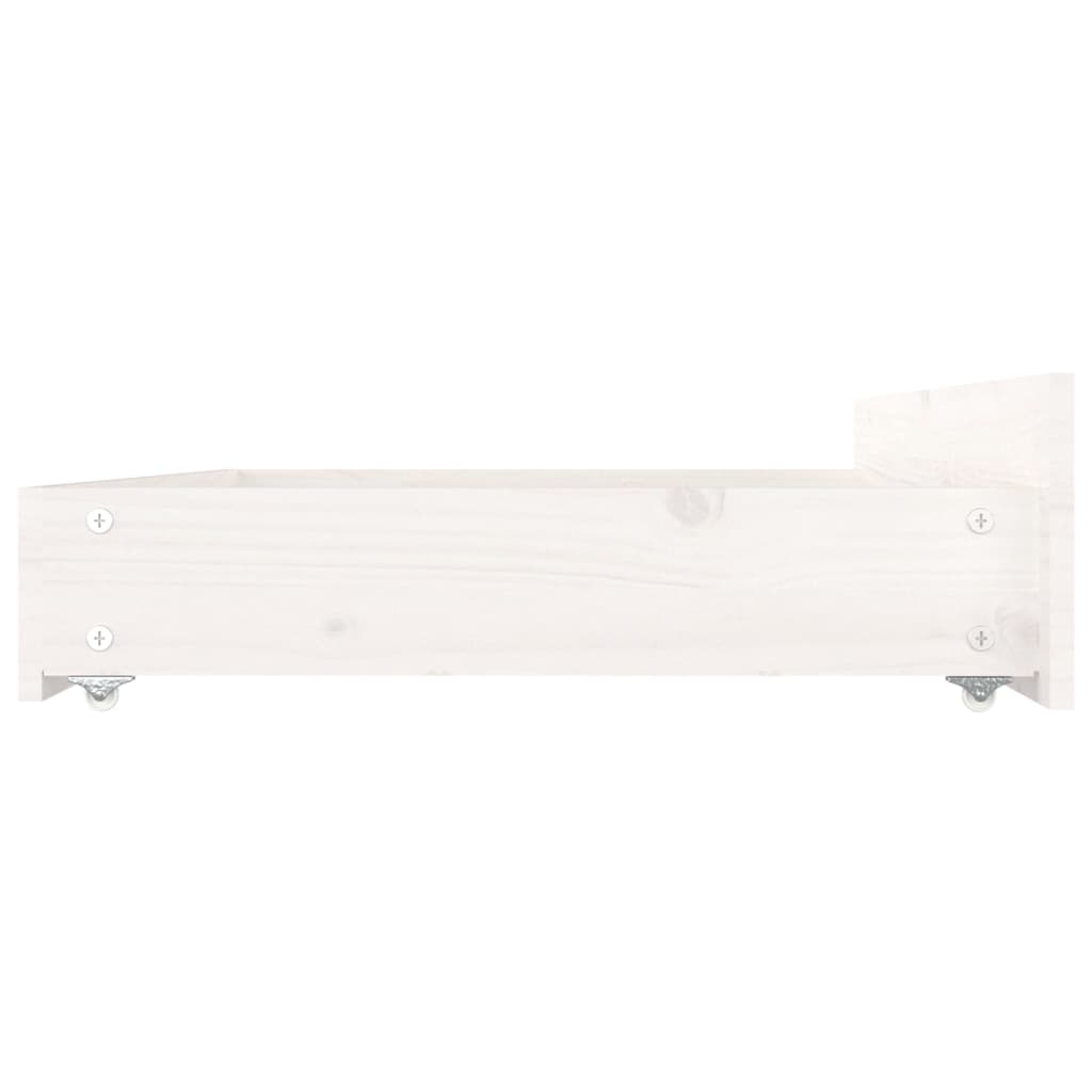 vidaXL Cadre de lit avec tiroirs Blanc 140x200 cm