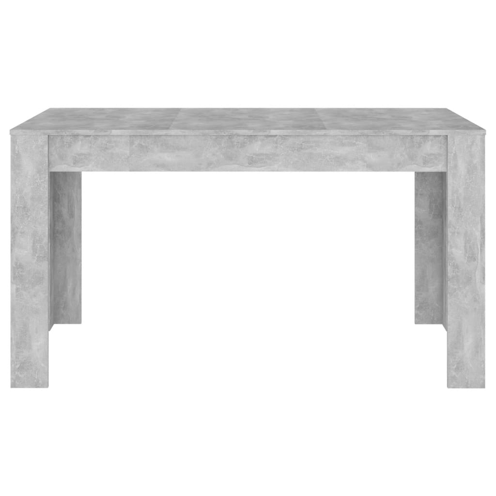 vidaXL Table de salle à manger Gris béton 140x74,5x76 cm Aggloméré