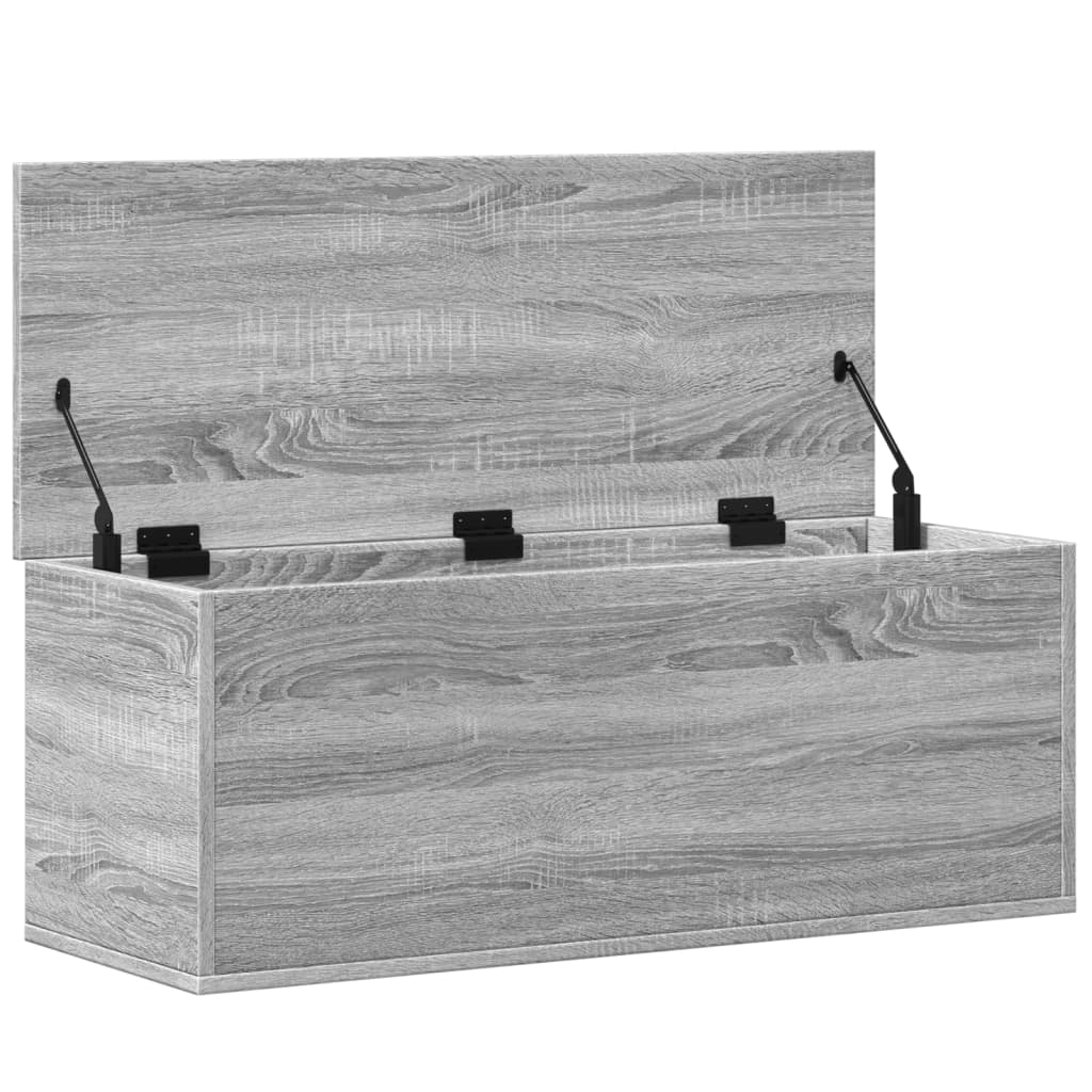 vidaXL Boîte de rangement sonoma gris 90x35x35 cm bois d'ingénierie