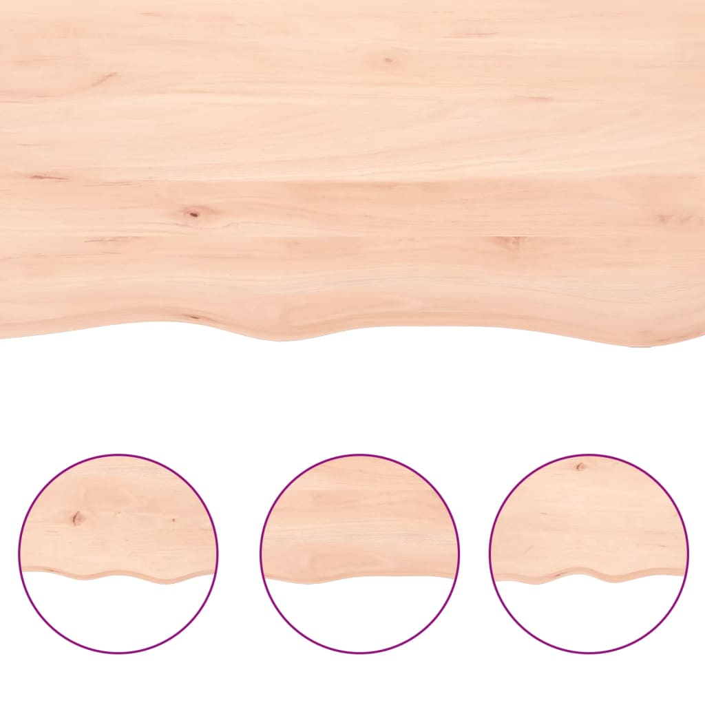 vidaXL Dessus de table 100x50x(2-4) cm bois de chêne massif non traité