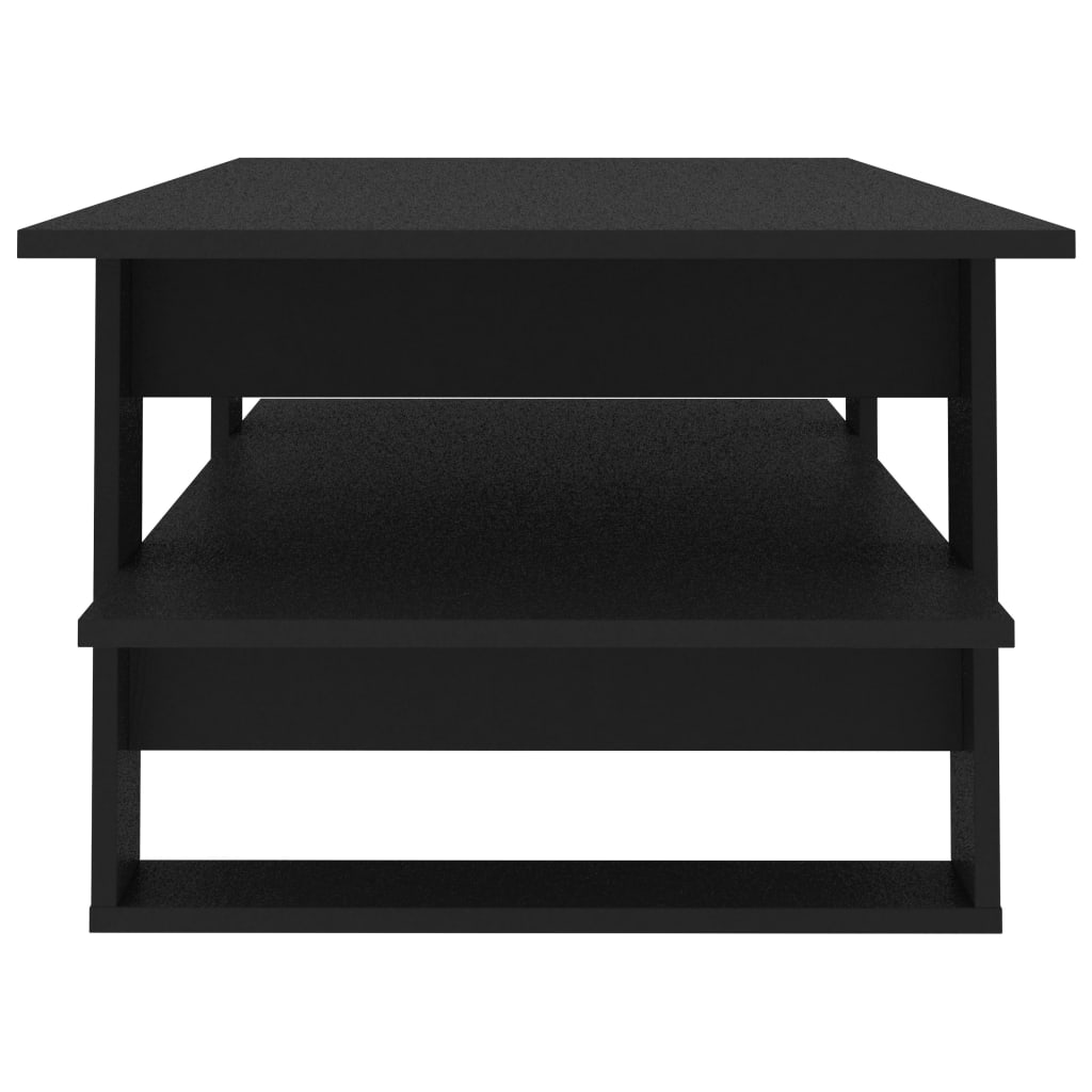vidaXL Table basse Noir 110x55x42 cm Aggloméré