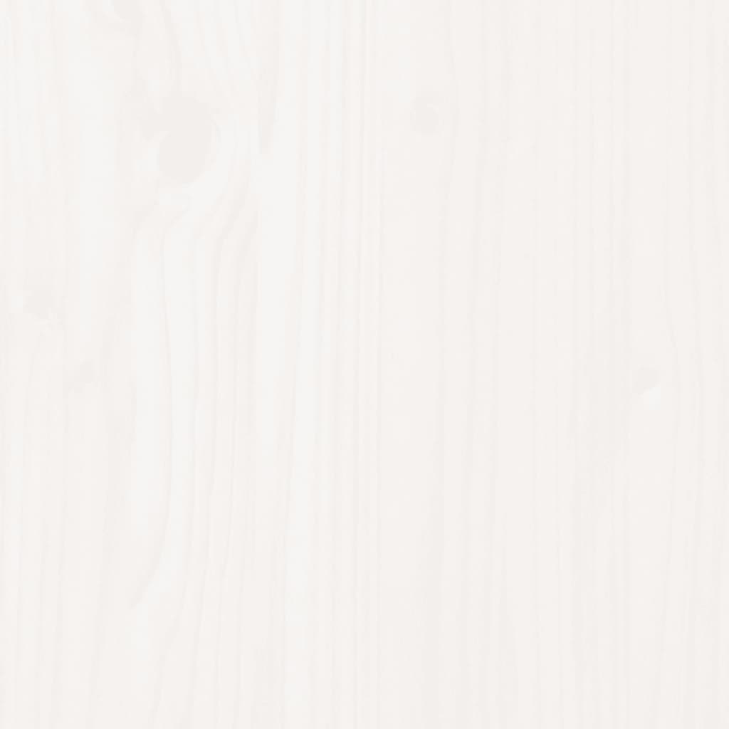 vidaXL Porte-bûches avec roulettes blanc 40x49x110 cm bois massif pin