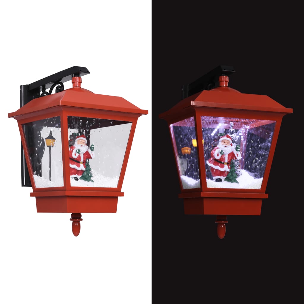 vidaXL Lampe murale de Noël lumières LED et Père Noël Rouge 40x27x45cm