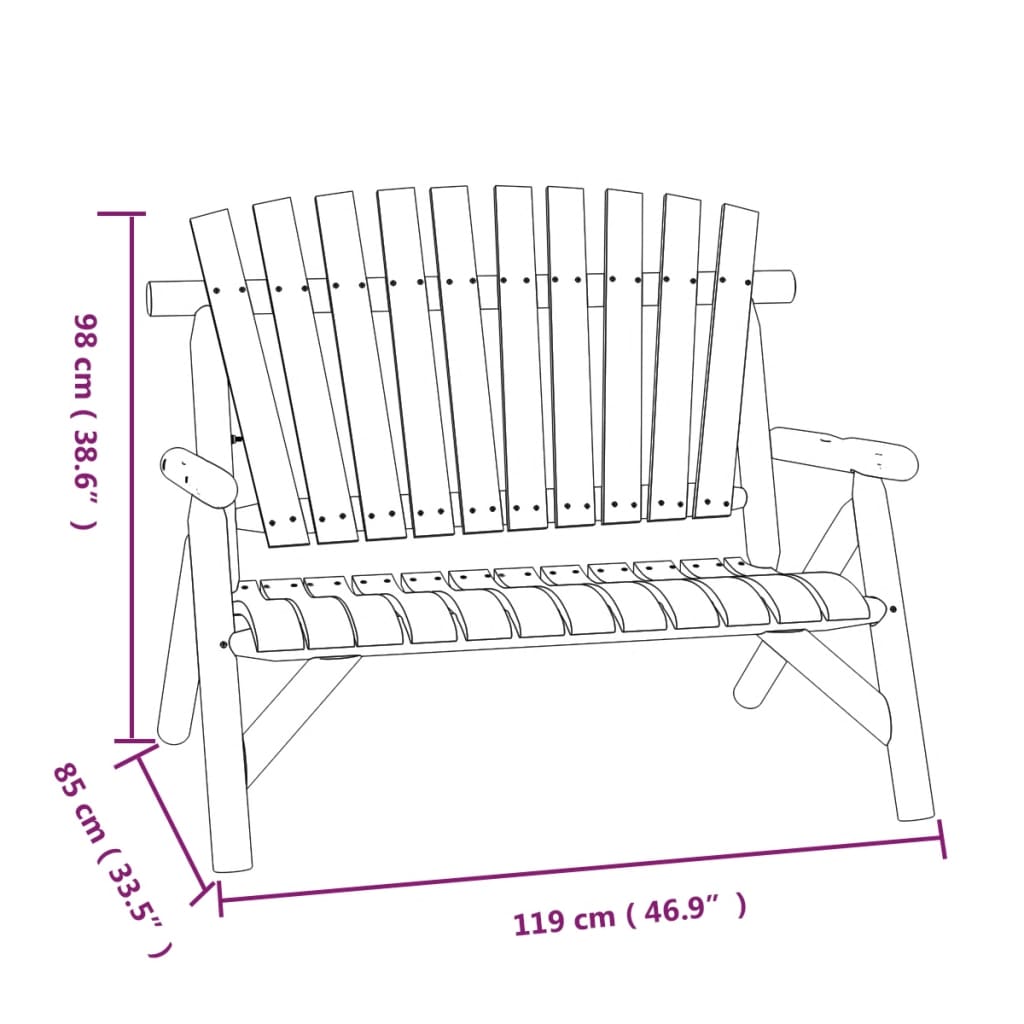 vidaXL Ensemble de salon de jardin 5 pcs bois massif d'épicéa