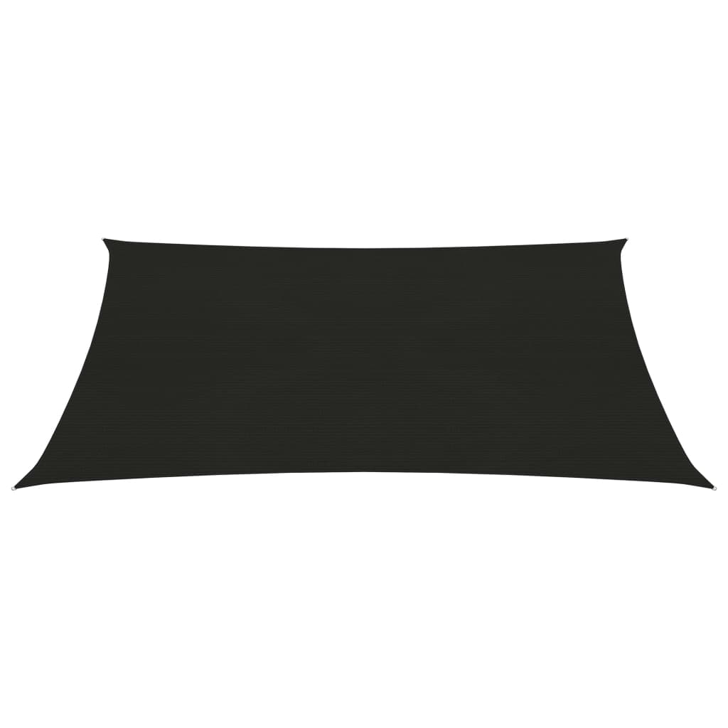 vidaXL Voile d'ombrage 160 g/m² Noir 2x2,5 m PEHD