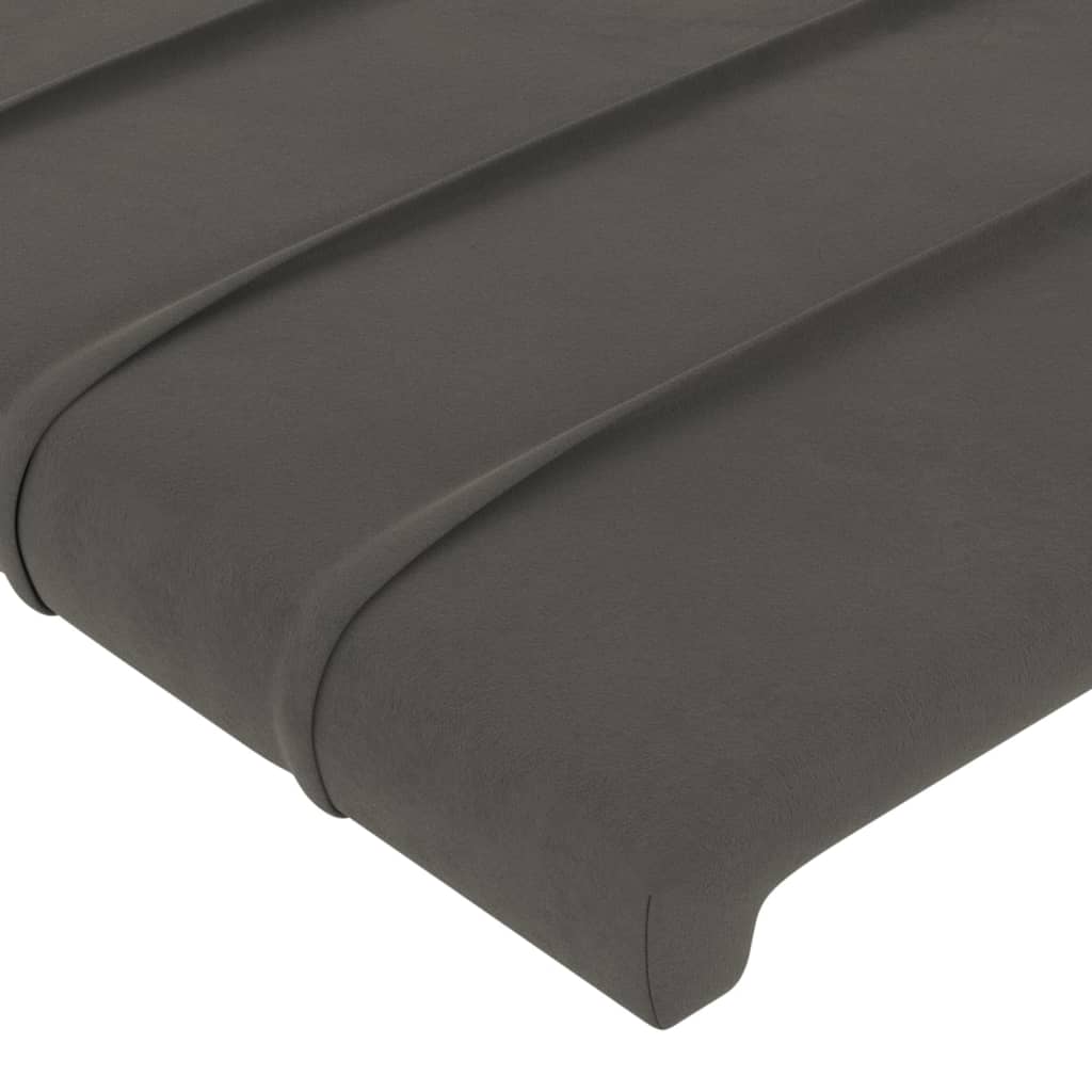 vidaXL Tête de lit Gris foncé 100x5x78/88 cm Velours