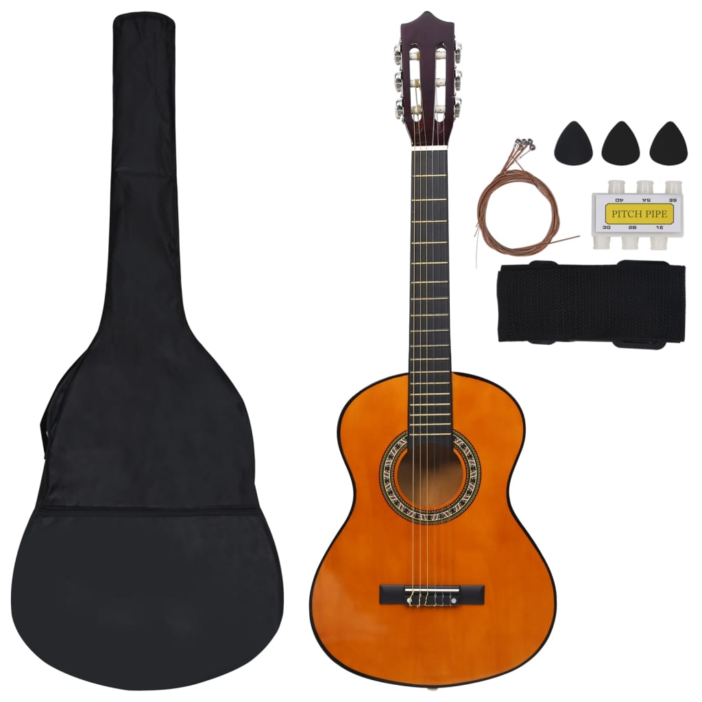 vidaXL Ensemble de guitare classique pour débutants 8 pcs 1/2 34"