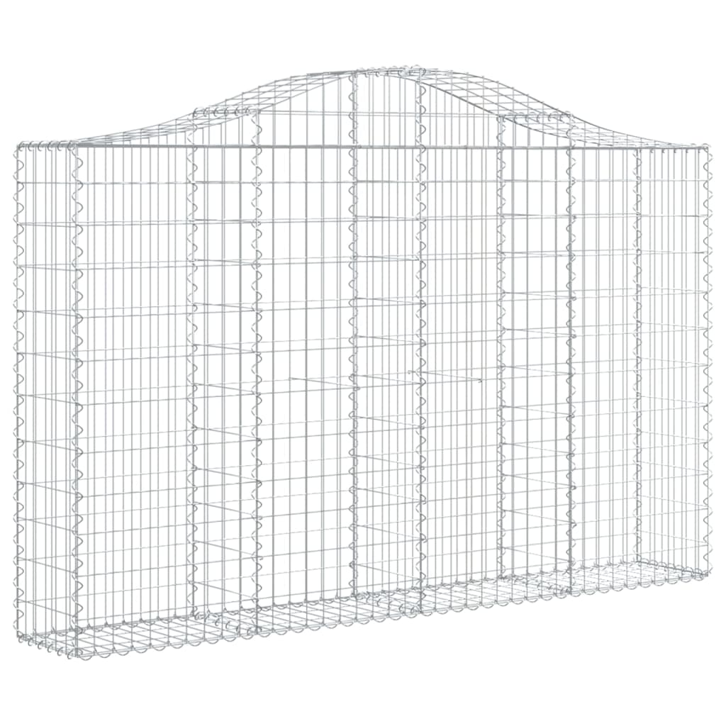 vidaXL Paniers à gabions arqués 6 pcs 200x30x120/140 cm Fer galvanisé