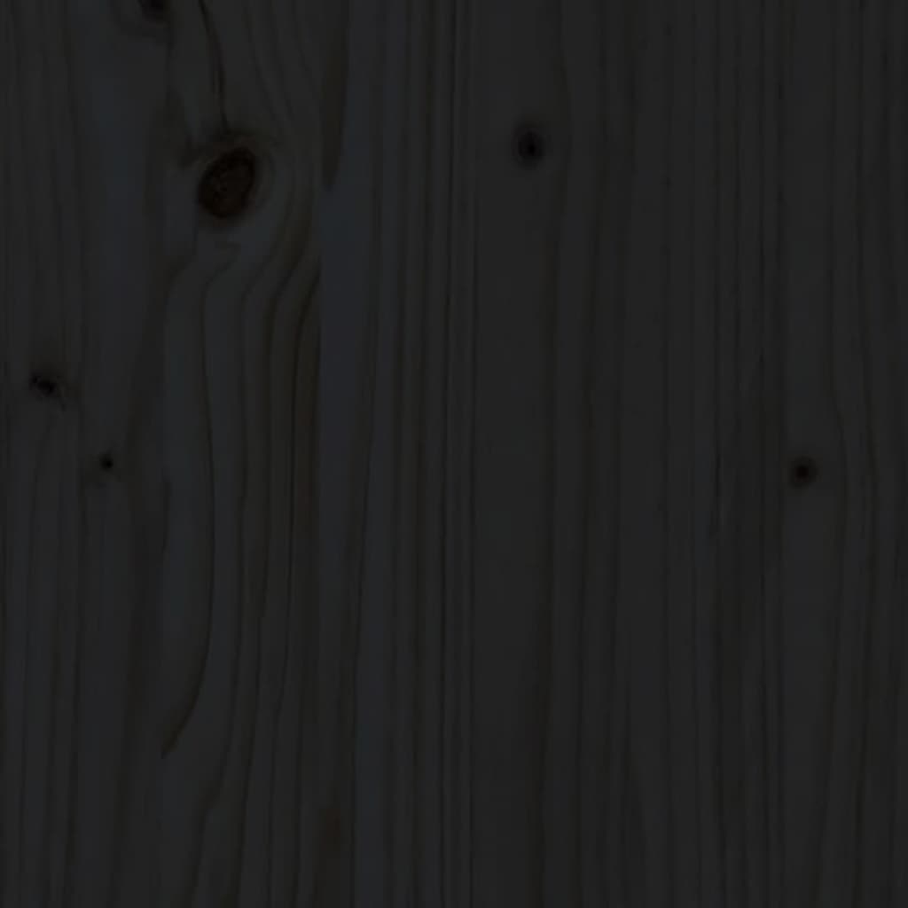 vidaXL Banc Noir 110x41x76,5 cm Bois de pin massif