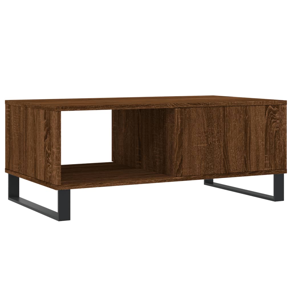 vidaXL Table basse Chêne marron 90x50x36,5 cm Bois d'ingénierie