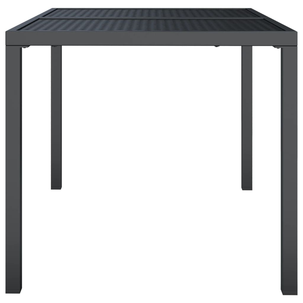 vidaXL Table de jardin anthracite 110x80x72 cm acier