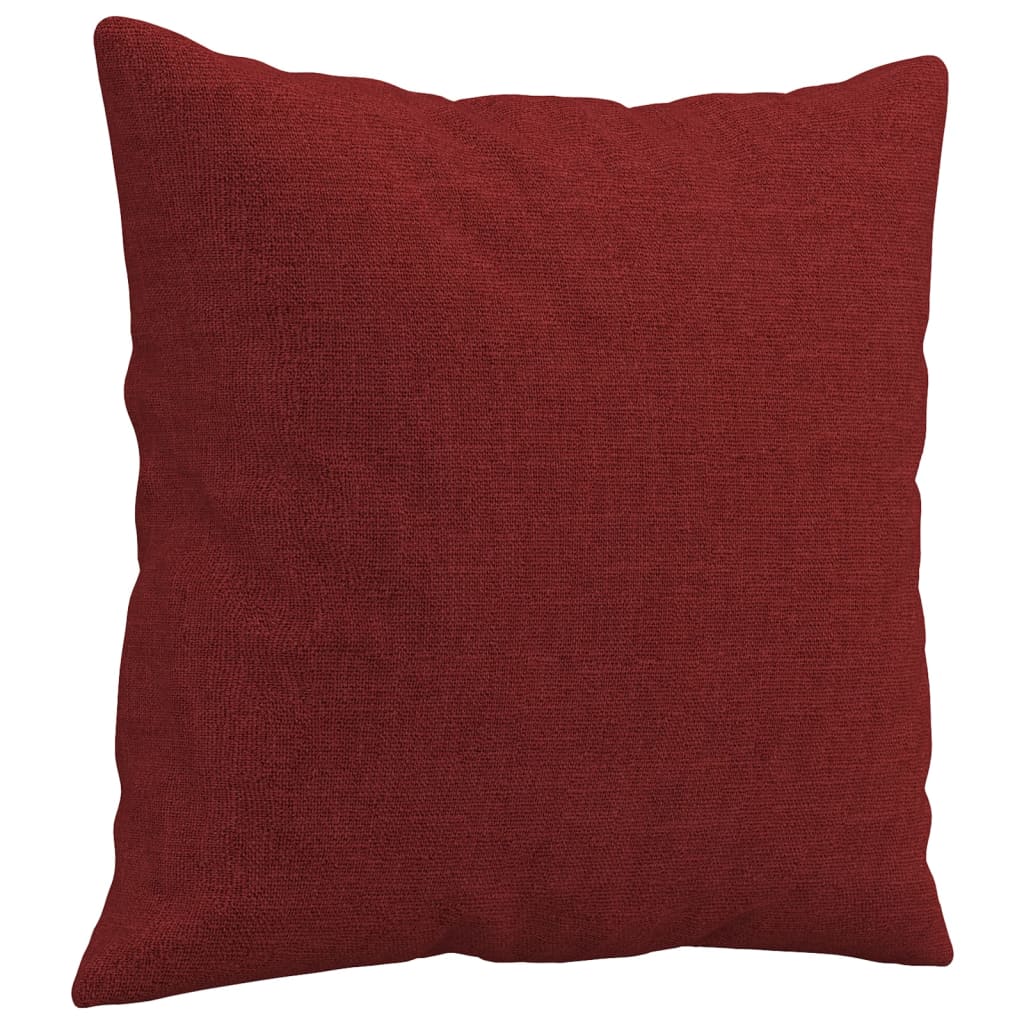 vidaXL Coussins décoratifs lot de 2 Rouge bordeaux 40x40 cm Tissu