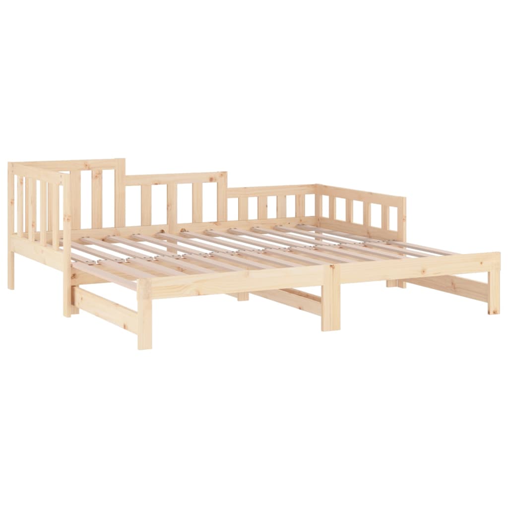 vidaXL Lit coulissant sans matelas 2x(90x200) cm Bois de pin massif