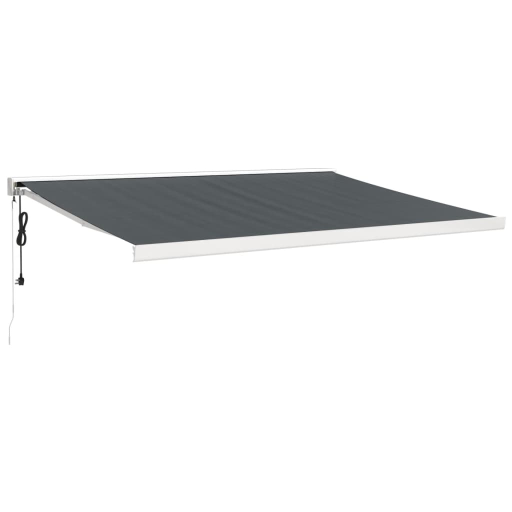 vidaXL Auvent rétractable anthracite 4,5x3 m tissu et aluminium