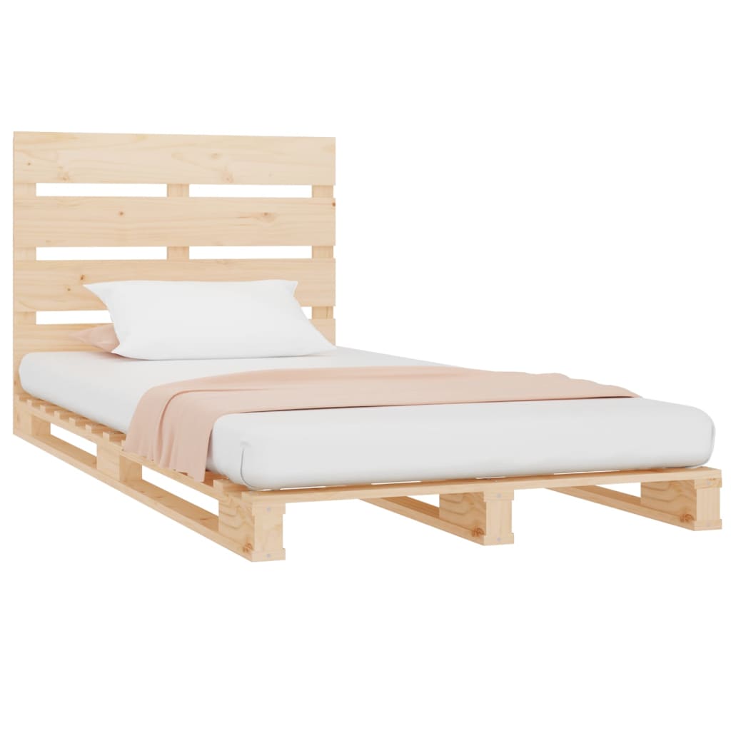 vidaXL Cadre de lit 75x190 cm Bois pin massif Petit simple