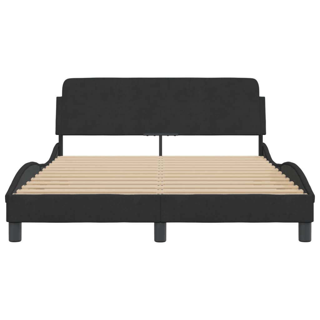 vidaXL Cadre de lit sans matelas noir 120x200 cm velours