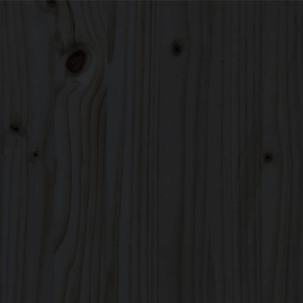 vidaXL Cadre de lit Bois de pin massif 180x200 cm Noir Super King