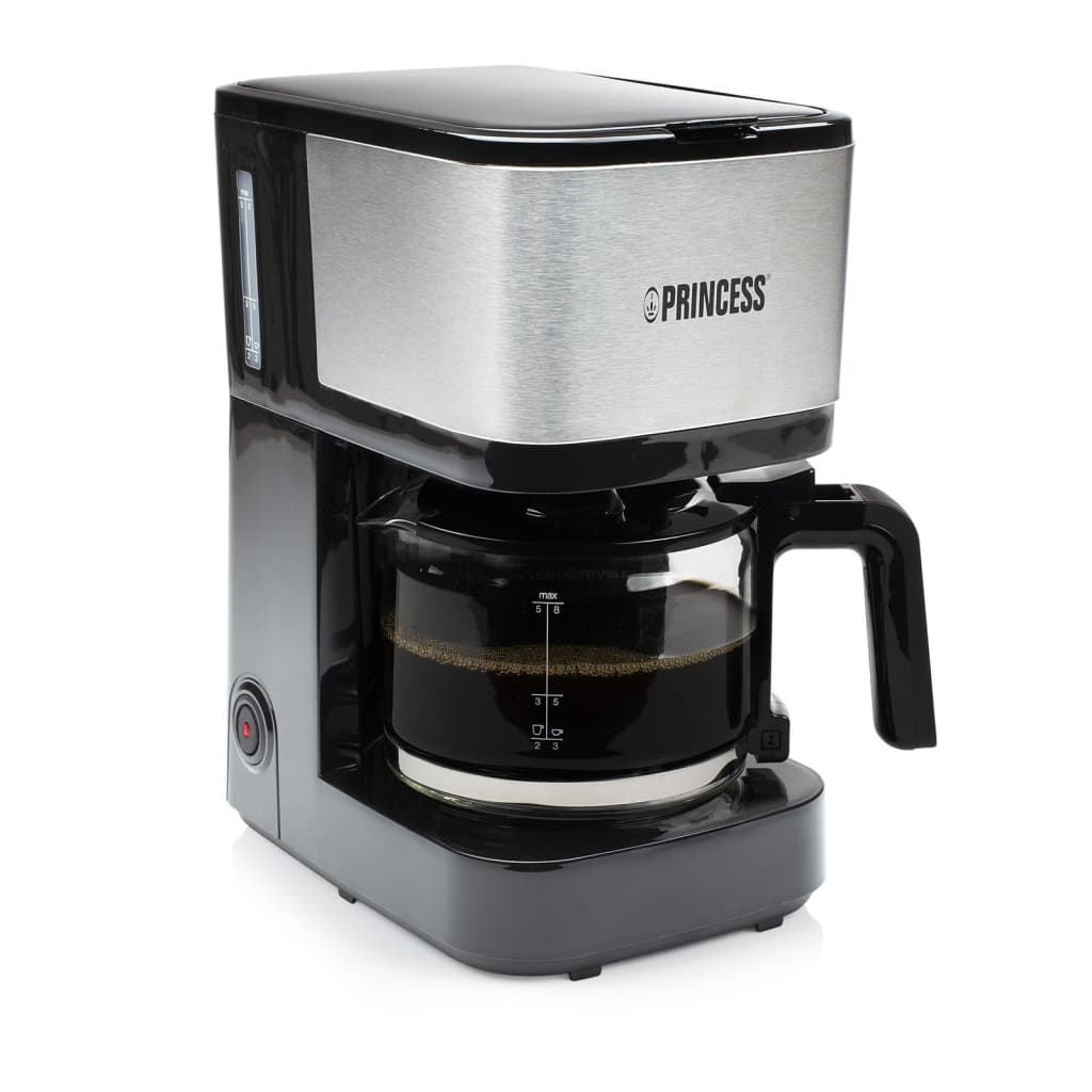Princess Machine à café à filtre Compact 8 600 W 0,75L Noir et argenté