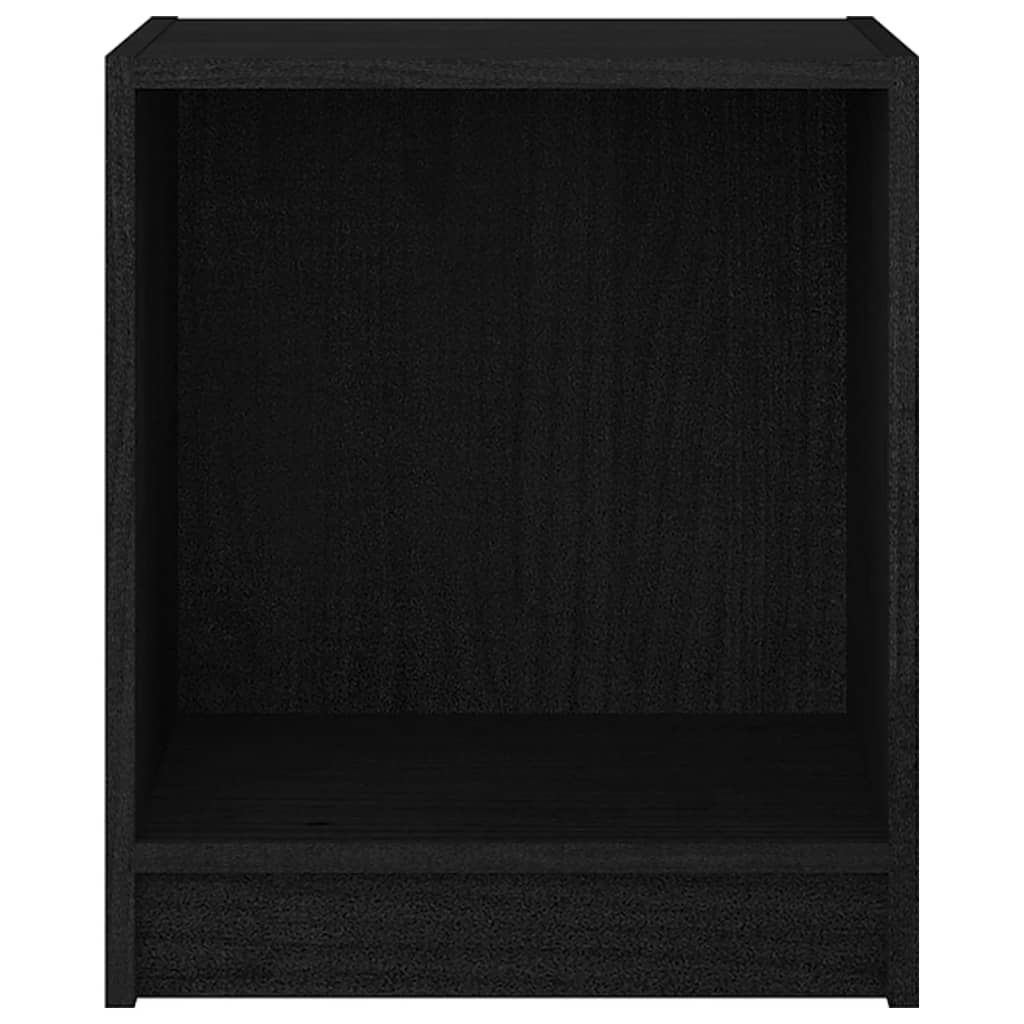 vidaXL Tables de chevet 2 pcs Noir 35,5x33,5x41,5cm Bois de pin massif