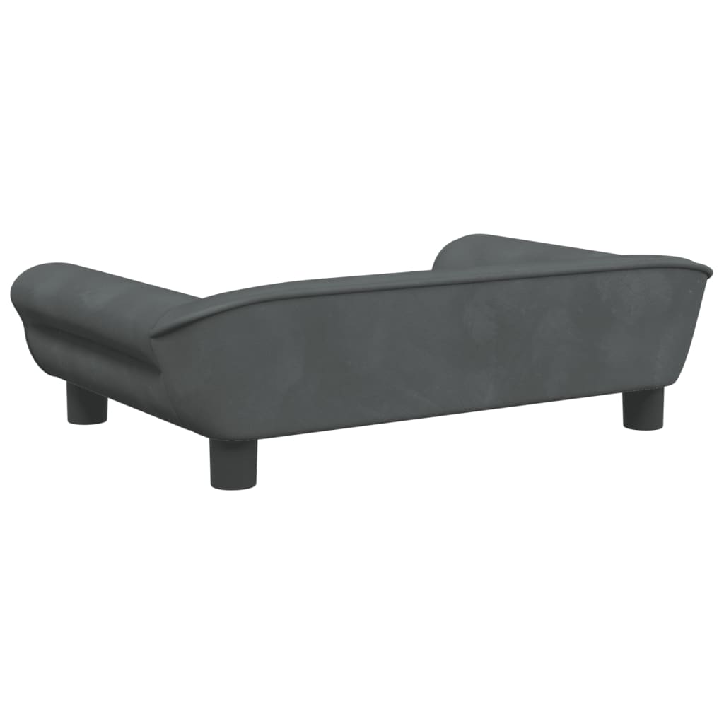 vidaXL Canapé pour enfants gris foncé 70x45x26 cm velours