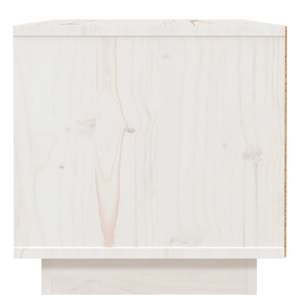 vidaXL Table de chevet Blanc 40x34x35 cm Bois de pin solide