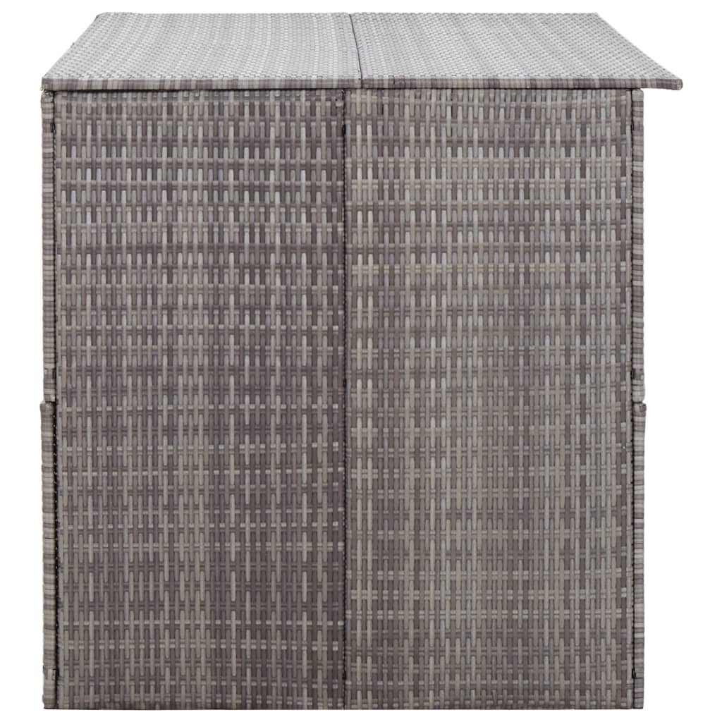 vidaXL Boîte de rangement de jardin gris 150x100x100 cm résine tressée