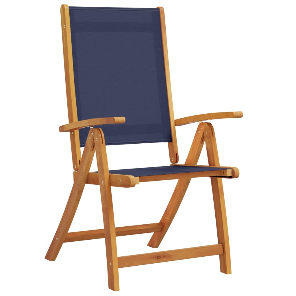 vidaXL Chaises pliables de jardin lot de 2 bois d'acacia et textilène