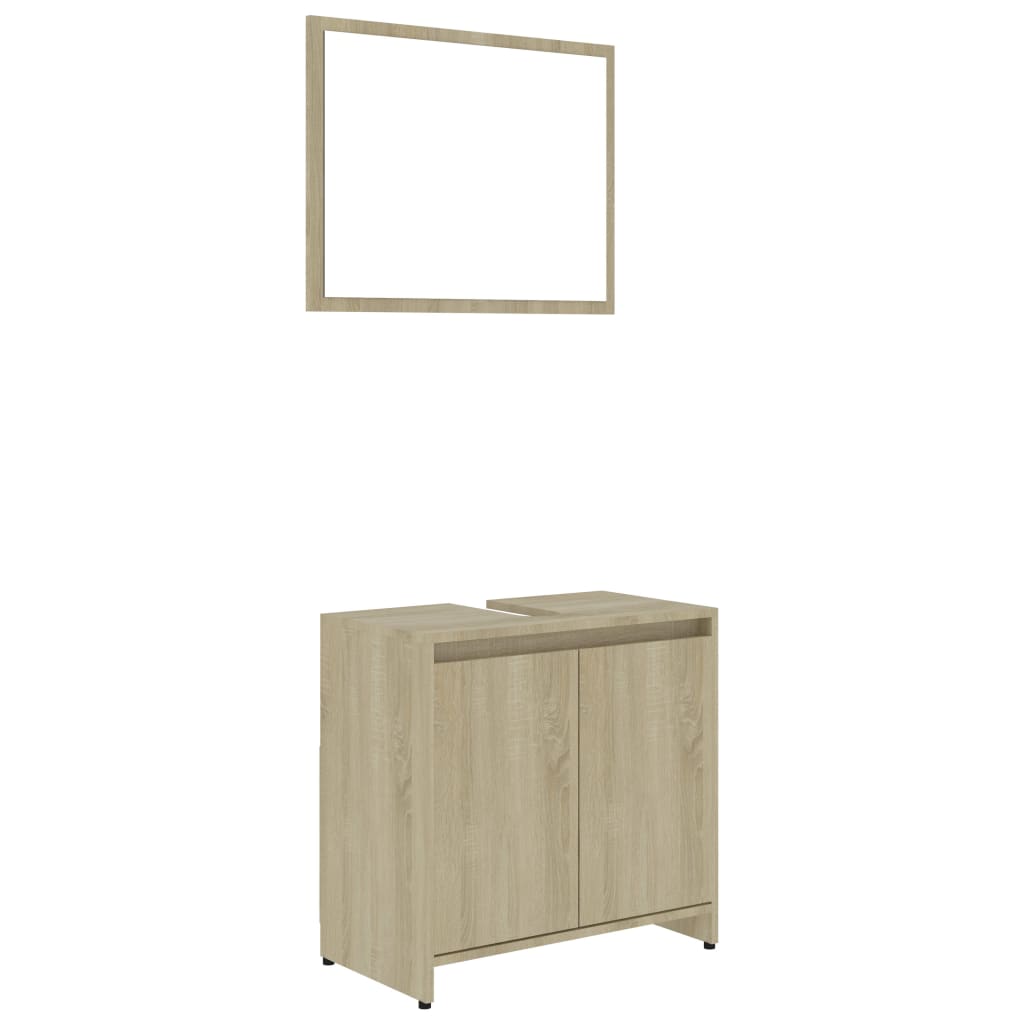 vidaXL Meubles de salle de bain Chêne sonoma Bois d'ingénierie