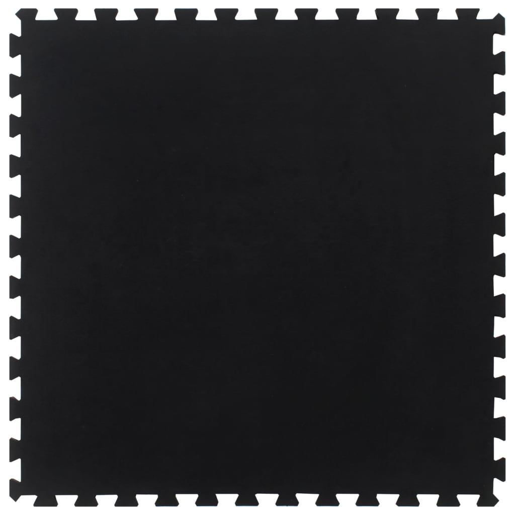 vidaXL Carreau de sol en caoutchouc noir 12 mm 100x100 cm